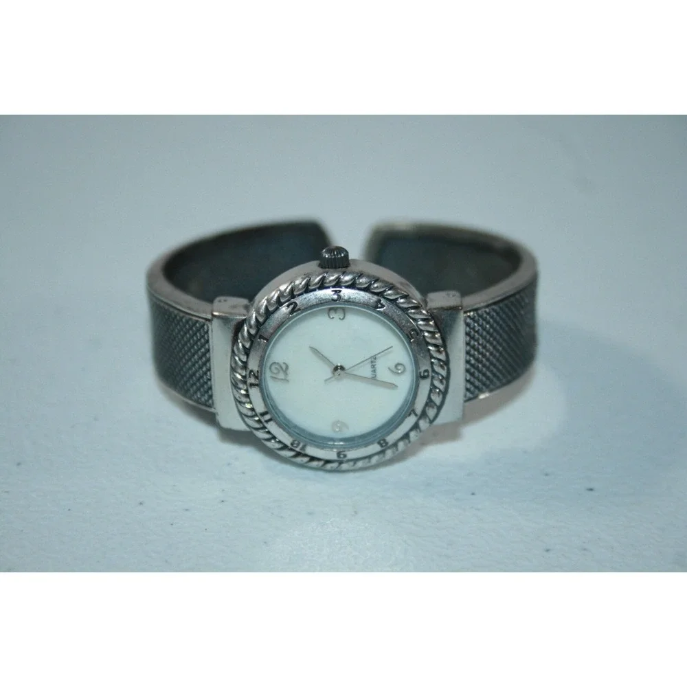 J Jill Women's Silver Analog Bangle Cuff Style‎ Wrist Watch